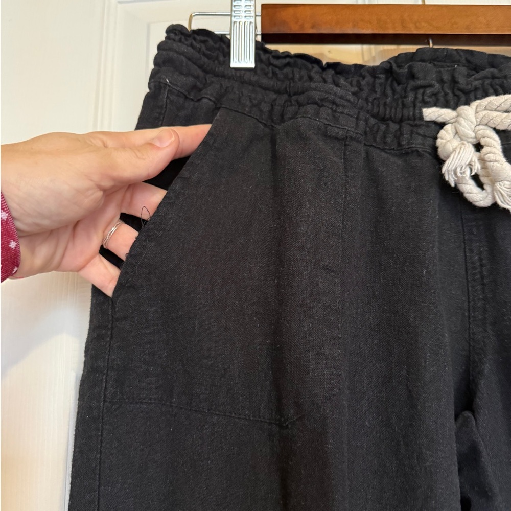 Roxy Black Linen Pants - Picture 4 of 9